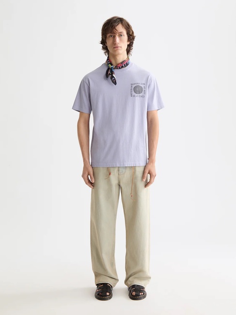 Фото ракурс 3 - Чоловіча фіолетова футболка SCOTCH & SODA артикул 181701 500 FW2025