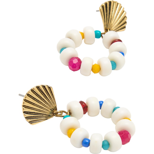 Жіночі білі сережки Parfois артикул 234793 _BM FW2025 Фото ракурс 2 - Жіночі білі сережки Parfois артикул 234793 _BM FW2025