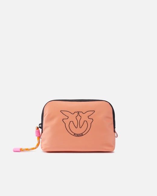 Жіноча помаранчева косметичка Pinko артикул 104531-A29U P78B SS2025 Фото ракурс 1 - Жіноча помаранчева косметичка Pinko артикул 104531-A29U P78B SS2025
