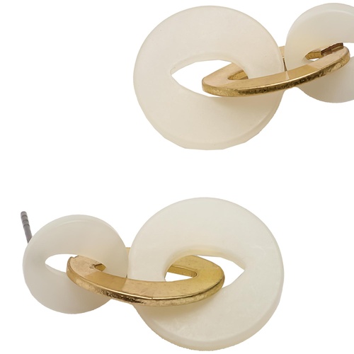 Фото ракурс 2 - Жіночі білі сережки Parfois артикул 229351 _WT FW2025