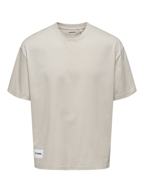 Мужская бежевая футболка ONLY & SONS артикул 22035505 silver lining FW2025 Фото ракурс 1 - Мужская бежевая футболка ONLY & SONS артикул 22035505 silver lining FW2025