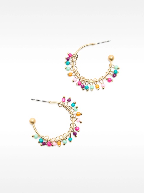 Женские разноцветные серьги Parfois артикул 2322180 BMU SS2025 Фото ракурс 2 - Женские разноцветные серьги Parfois артикул 2322180 BMU SS2025