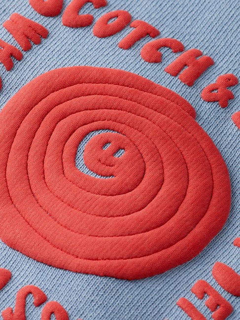 Чоловічий блакитний світшот SCOTCH & SODA артикул 181705 410 FW2025 Фото ракурс 7 - Чоловічий блакитний світшот SCOTCH & SODA артикул 181705 410 FW2025