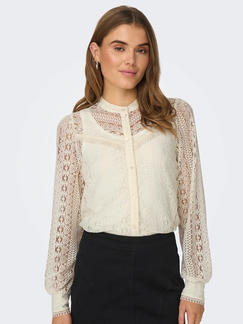 Жіноча молочна блузка Only артикул 15282071 Egret FW2025 Фото ракурс 6 - Жіноча молочна блузка Only артикул 15282071 Egret FW2025