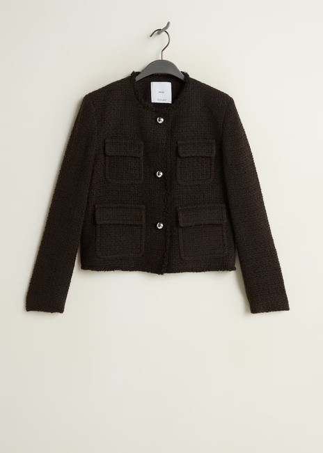 Женский коричневый жакет Mango артикул 17977140 30 1 season Фото ракурс 1 - Женский коричневый жакет Mango артикул 17977140 30 1 season