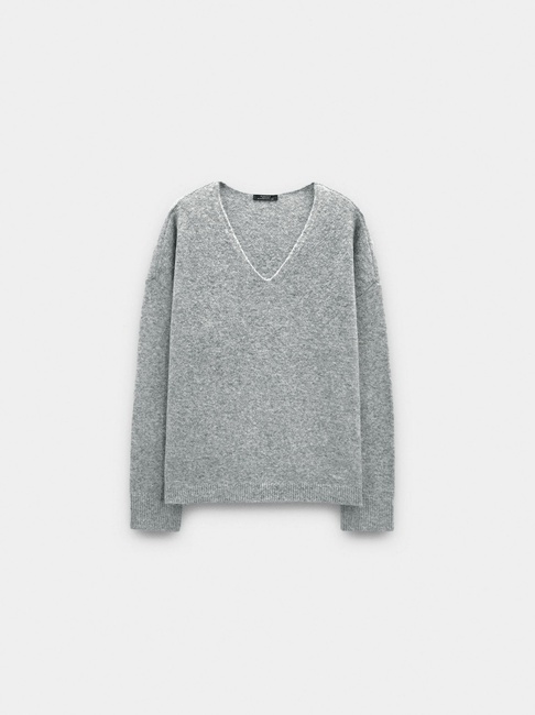 Жіночий сірий светр Parfois артикул 238846 _GY FW2025 Фото ракурс 4 - Жіночий сірий светр Parfois артикул 238846 _GY FW2025