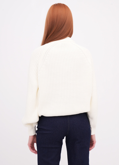 Жіночий молочний светр EQUILIBRI артикул W342 012 002 MILK FW2025 Фото ракурс 2 - Жіночий молочний светр EQUILIBRI артикул W342 012 002 MILK FW2025