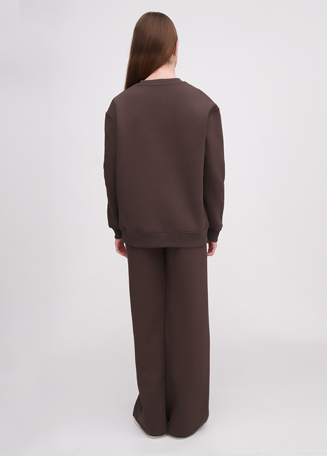 Жіночий коричневий світшот EQUILIBRI артикул W291 052 100 Brown FW2025 Фото ракурс 4 - Жіночий коричневий світшот EQUILIBRI артикул W291 052 100 Brown FW2025