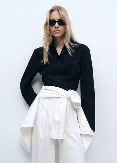 Фото ракурс 4 - Жіночі білі брюки Mango артикул 87076373 01 8 season