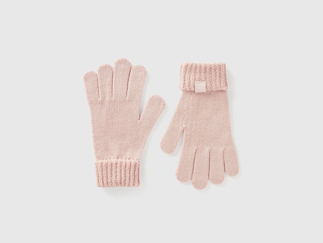 Фото ракурс 1 - Бежеві рукавиці для хлопчиків Benetton артикул 107TCG00Q.G 68Q 25A