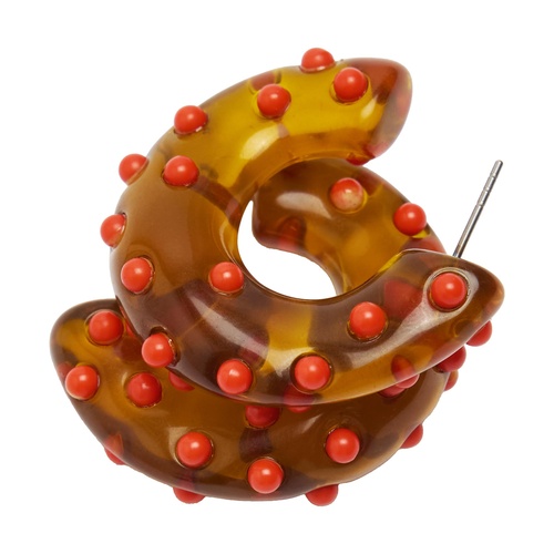 Фото ракурс 2 - Женские коричневые серьги Parfois артикул 240245 _HM FW2025