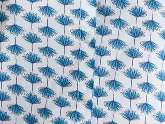 Фото ракурс 3 - Женская белая рубашка Benetton артикул 5Q6SDQ0AY 66A 25P