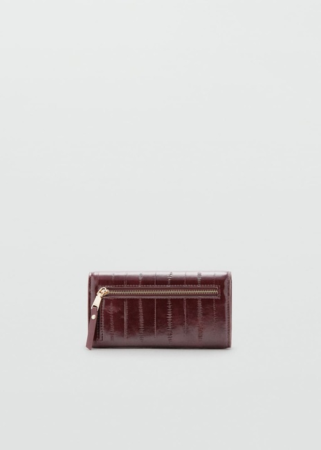 Женский бордовый кошелёк Mango артикул 27041276 78 2 season Фото ракурс 2 - Женский бордовый кошелёк Mango артикул 27041276 78 2 season
