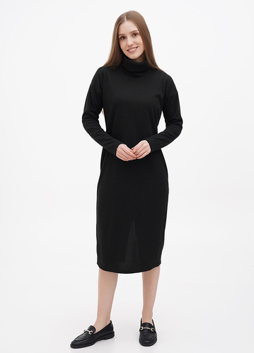 Фото ракурс 1 - Жіноча чорна сукня EQUILIBRI артикул TSV RBF Dress Black FW2024