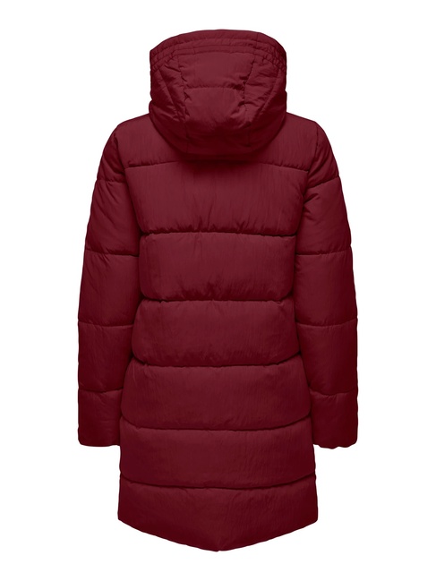 Женское бордовое пальто Only артикул 15205369 Cabernet FW2025 Фото ракурс 4 - Женское бордовое пальто Only артикул 15205369 Cabernet FW2025