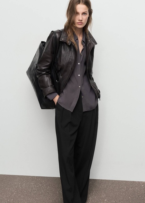 Жіночі чорні брюки Mango артикул 17067895 99 1 season Фото ракурс 4 - Жіночі чорні брюки Mango артикул 17067895 99 1 season