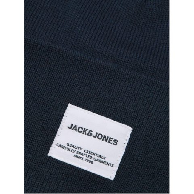 Фото ракурс 3 - Чоловіча синя шапка Jack & Jones артикул 12150627 Navy Blazer FW2024