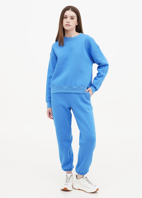 Фото ракурс 1 - Женские синие штаны EQUILIBRI артикул NOS FL Jogger Blue FW2024