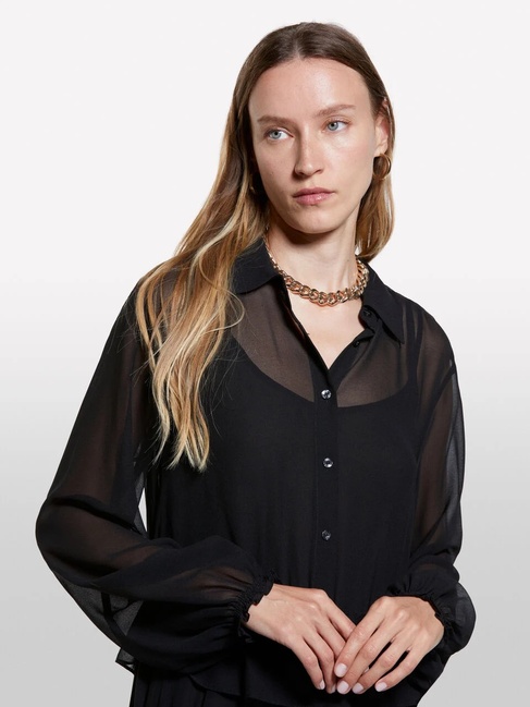 Фото ракурс 4 - Женское черное платье Sisley артикул 4NOXLV07L 100 25A