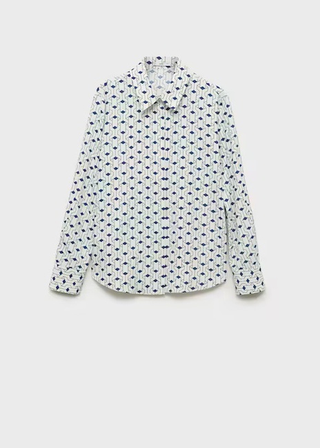 Фото ракурс 3 - Жіноча блакитна сорочка Mango артикул 17051256 52 1 season