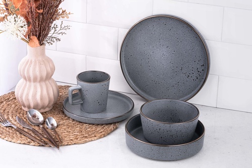 Фото ракурс 2 - Серая тарелка суповая Ardesto артикул AR0220FG No color FW2025