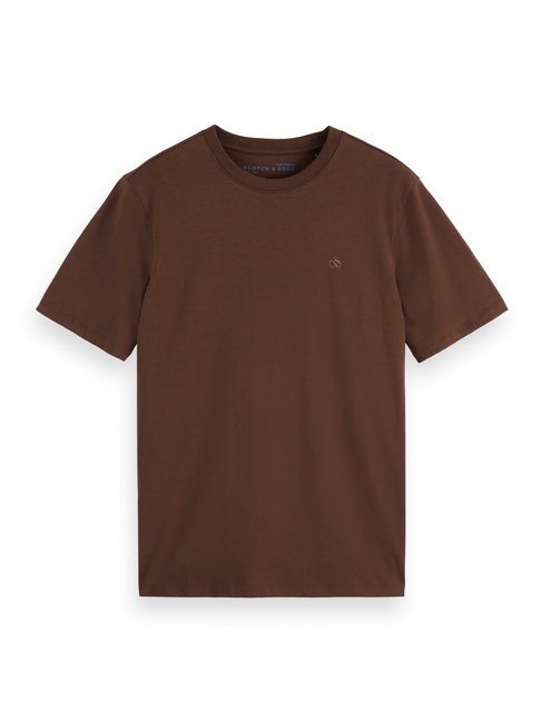 Чоловіча коричнева футболка SCOTCH & SODA артикул 181288 201 FW2025 Фото ракурс 5 - Чоловіча коричнева футболка SCOTCH & SODA артикул 181288 201 FW2025