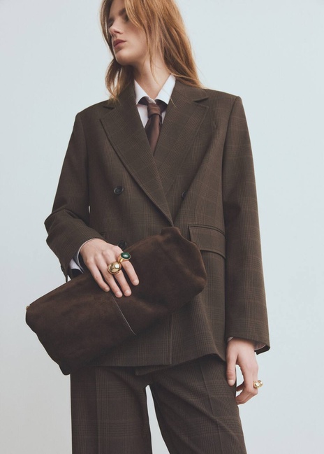 Женский коричневый пиджак Mango артикул 27071323 30 2 season Фото ракурс 1 - Женский коричневый пиджак Mango артикул 27071323 30 2 season