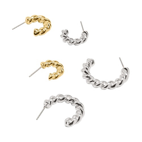 Фото ракурс 2 - Жіночі золото-срібні сережки Parfois артикул 237500 _MM FW2025