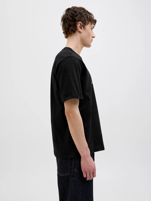 Фото ракурс 5 - Чоловіча чорна футболка Jack & Jones артикул 12276784 Black FW2025