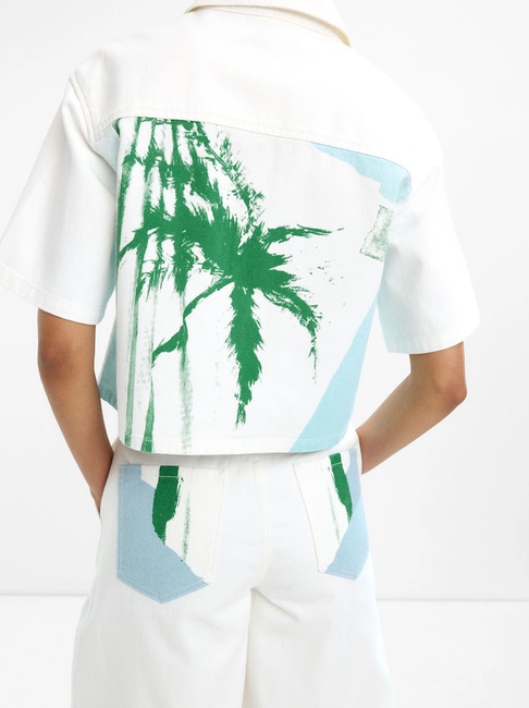 Жіноча біла сорочка Parfois артикул 235057 _WT FW2025 Фото ракурс 2 - Жіноча біла сорочка Parfois артикул 235057 _WT FW2025