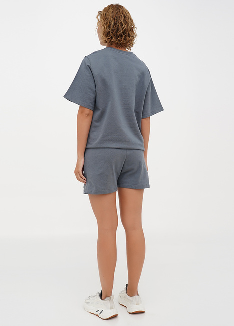 Фото ракурс 2 - Женские серые шорты EQUILIBRI артикул W291 036 200 FUME SS2025