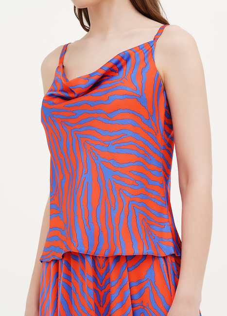 Фото ракурс 3 - Жіночий помаранчевий топ EQUILIBRI артикул W491 032 102 Orange SS2025