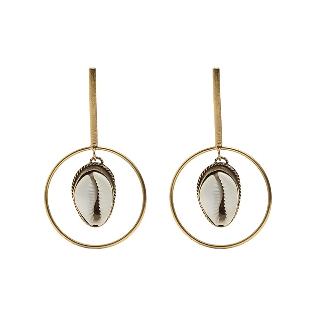 Женские золотые серьги Parfois артикул 237768 _WT FW2025 Фото ракурс 1 - Женские золотые серьги Parfois артикул 237768 _WT FW2025