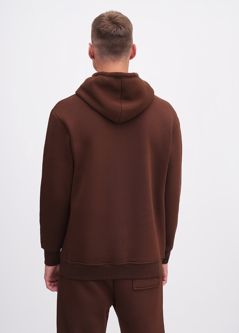 Фото ракурс 2 - Чоловіче коричневe худі EQUILIBRI артикул M291 002 100 Brown FW2025