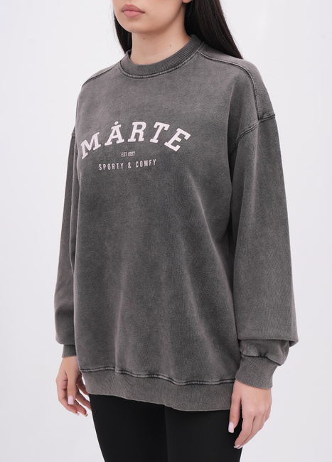 Жіночий сірий світшот EQUILIBRI артикул W231 032 000 Dark grey FW2025 Фото ракурс 3 - Жіночий сірий світшот EQUILIBRI артикул W231 032 000 Dark grey FW2025