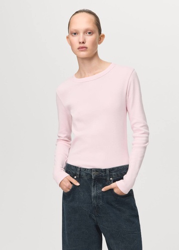 Фото ракурс 1 - Жіночий рожевий лонгслів Mango артикул 27001352 81 2 season