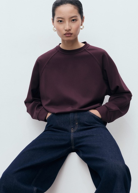 Жіночий бордовий світшот Mango артикул 17074097 78 1 season Фото ракурс 5 - Жіночий бордовий світшот Mango артикул 17074097 78 1 season