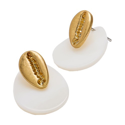 Фото ракурс 2 - Женские белые серьги Parfois артикул 235150 _WT FW2025