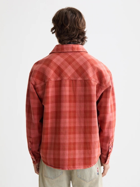 Чоловіча помаранчева сорочка SCOTCH & SODA артикул 180860 610 FW2025 Фото ракурс 2 - Чоловіча помаранчева сорочка SCOTCH & SODA артикул 180860 610 FW2025