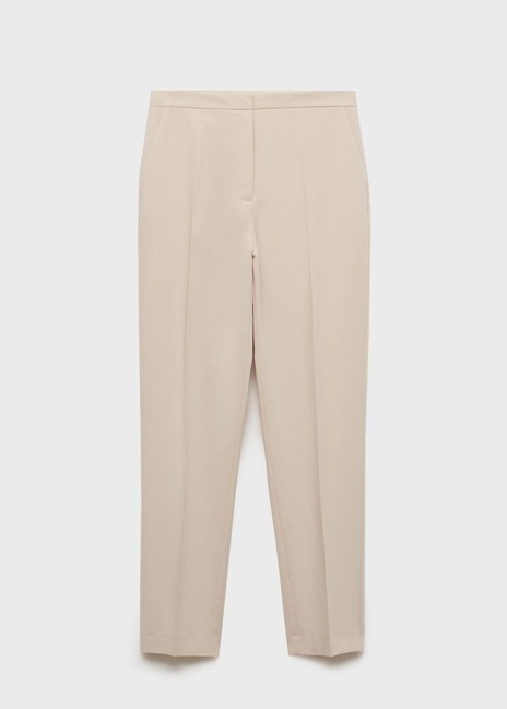 Жіночі бежеві брюки Mango артикул 87950380 06 8 season Фото ракурс 3 - Жіночі бежеві брюки Mango артикул 87950380 06 8 season