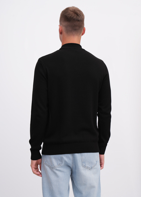 Фото ракурс 2 - Чоловічий чорний светр EQUILIBRI артикул M342 004 000 Black FW2025