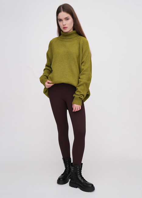 Женские коричневые лосины EQUILIBRI артикул W464 011 000 Brown FW2025 Фото ракурс 3 - Женские коричневые лосины EQUILIBRI артикул W464 011 000 Brown FW2025