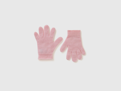 Фото ракурс 1 - Рожеві рукавиці Benetton для хлопчиків артикул 1244GG005.P 0G0 24A