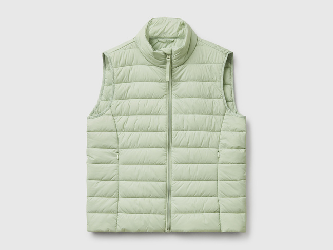 Женский зеленый жилет Benetton артикул 2TWDDJ00V 22U 25A Фото ракурс 5 - Женский зеленый жилет Benetton артикул 2TWDDJ00V 22U 25A