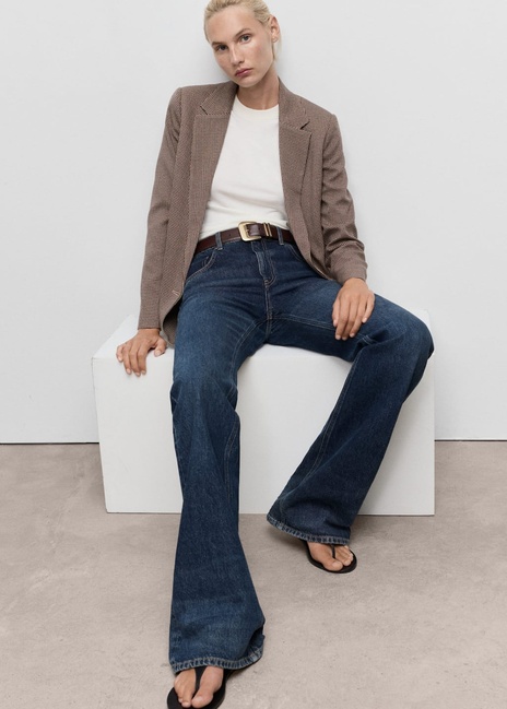 Фото ракурс 5 - Жіночий бордовий пiджак Mango артикул 17054102 78 1 season