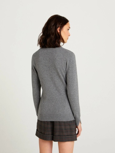 Фото ракурс 2 - Женская серая водолазка Sisley артикул 102HM2174 507 25A