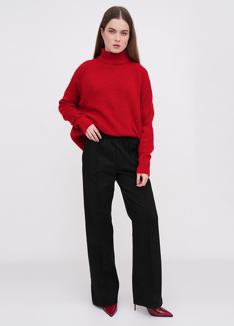 Фото ракурс 3 - Женские черные брюки EQUILIBRI артикул W466 013 002 Black FW2025