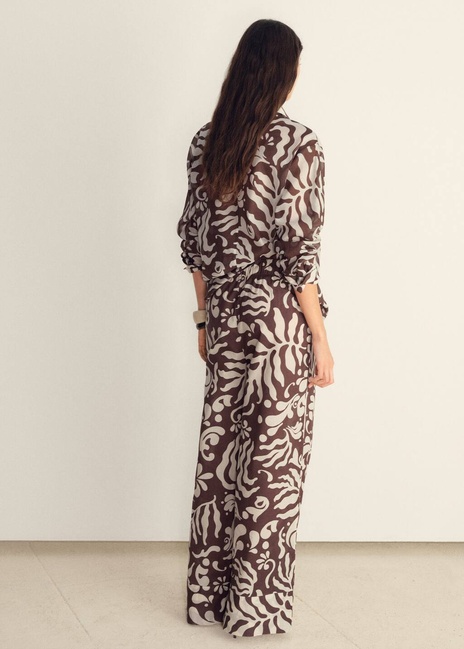 Женские коричневые брюки Mango артикул 87028645 30 8 season Фото ракурс 2 - Женские коричневые брюки Mango артикул 87028645 30 8 season