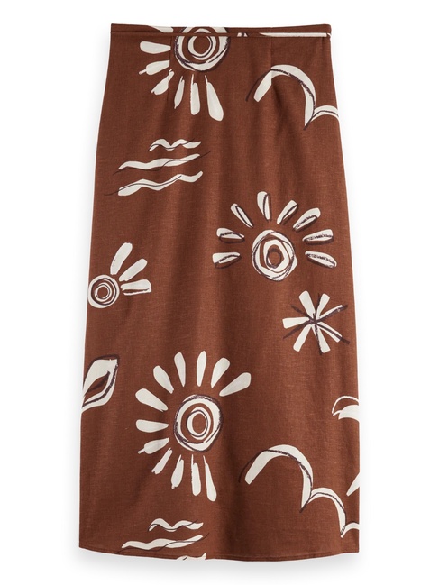 Фото ракурс 6 - Женская коричневая юбка SCOTCH & SODA артикул UFS00722M U246 SS2026