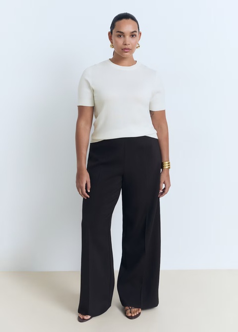 Женский молочный джемпер Mango артикул 17091198 05 1 season Фото ракурс 4 - Женский молочный джемпер Mango артикул 17091198 05 1 season